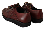 Dolce & Gabbana Elegant Bordeaux Derby Leather Shoes