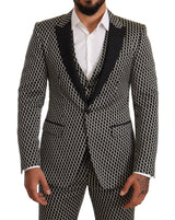 Dolce & Gabbana Dark Gray Check 3 Piece Set MARTINI Suit