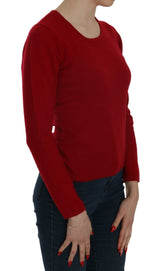 MILA SCHÖN Elegant Red Cashmere Pullover Blouse