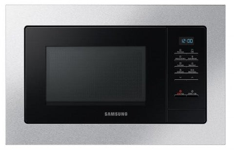 SAMSUNG MICROWAVE MG23 GRILL 23L, BUILT IN, 1300W, GRILL 1100W, TACT CONTROL, CERAMIC INSIDE / ANTI-BACTERIAL, 14 PROGRAMS, HEALTHY COOK, 6 POWER LEVEL, QUICK DEFROST, STS SILVER & BLACK GLASS