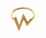 Nialaya Glamorous Gold Plated Sterling Silver Ring