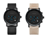 Men's Quartz Watch with Retro Waterproof Leather Strap