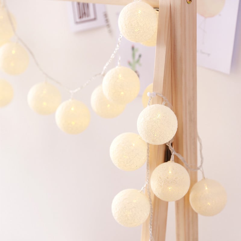 LED Cotton Thread Starry Lantern String Lights