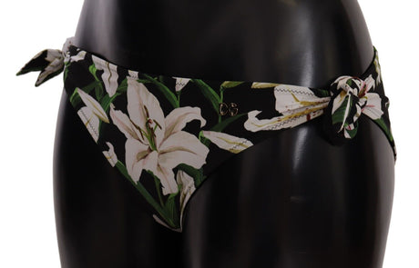 Dolce & Gabbana Elegant Lily-Print Bikini Bottom