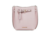 Michael Kors Emilia Small Powder Blush Pebble Leather Bucket Messenger Handbag