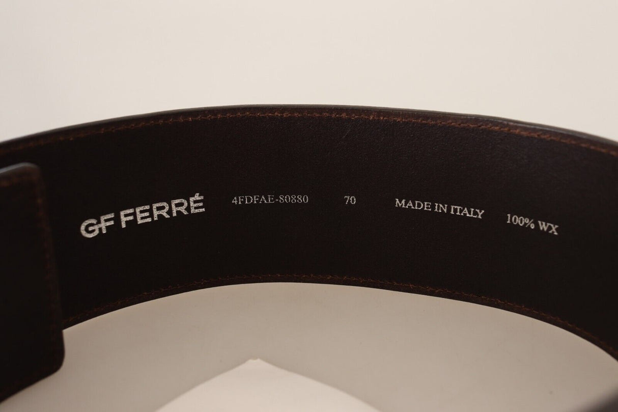 GF Ferre Elegant Genuine Leather Fashion Belt - Chic Brown