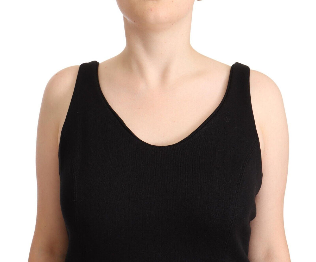 Ermanno Scervino Chic Sleeveless Designer Tank Top in Black