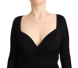 GF Ferre Elegant Black Sheath Dress with Sweetheart Neckline