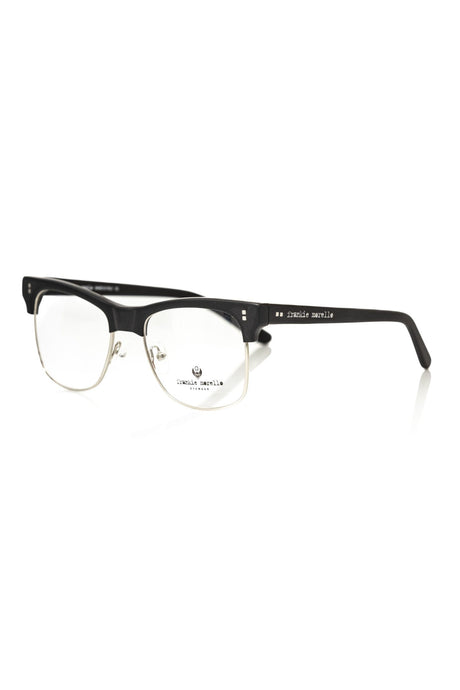 Frankie Morello Black Metallic Men's Eyeglass Frame