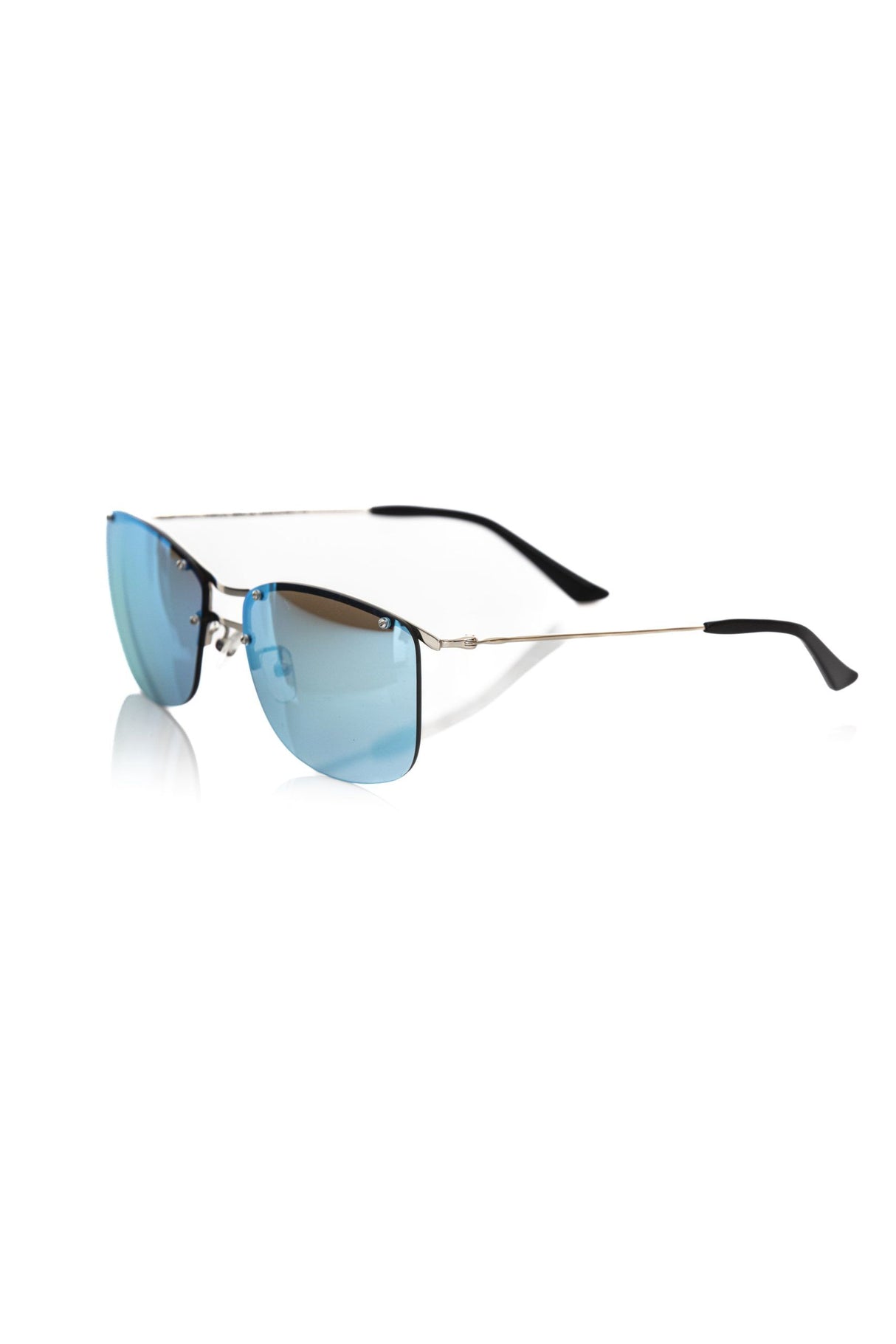 Frankie Morello Silver Metallic Men's Sunglass