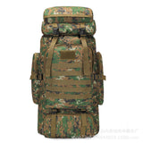 80L Camouflage Outdoor Backpack for Hiking and Camping