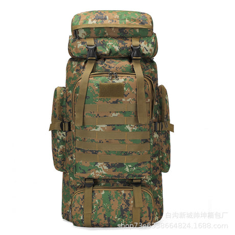 80L Camouflage Outdoor Backpack for Hiking and Camping