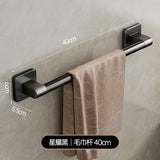Bathroom Storage Rack - No Punching Space Aluminum Towel Holder