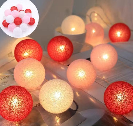 LED Cotton Thread Starry Lantern String Lights