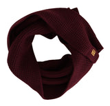 Dolce & Gabbana Elegant Cashmere Knit Scarf in Dark Red