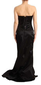 Dolce & Gabbana Elegant Black Strapless Mermaid Dress