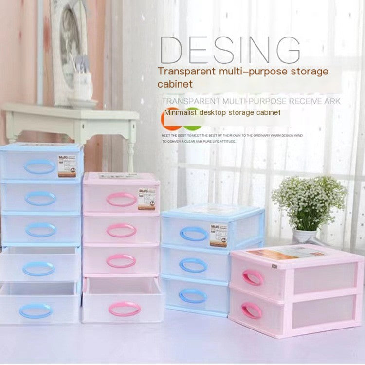 Zhinling R216D Desk Organizer with 5 Plastic Drawers