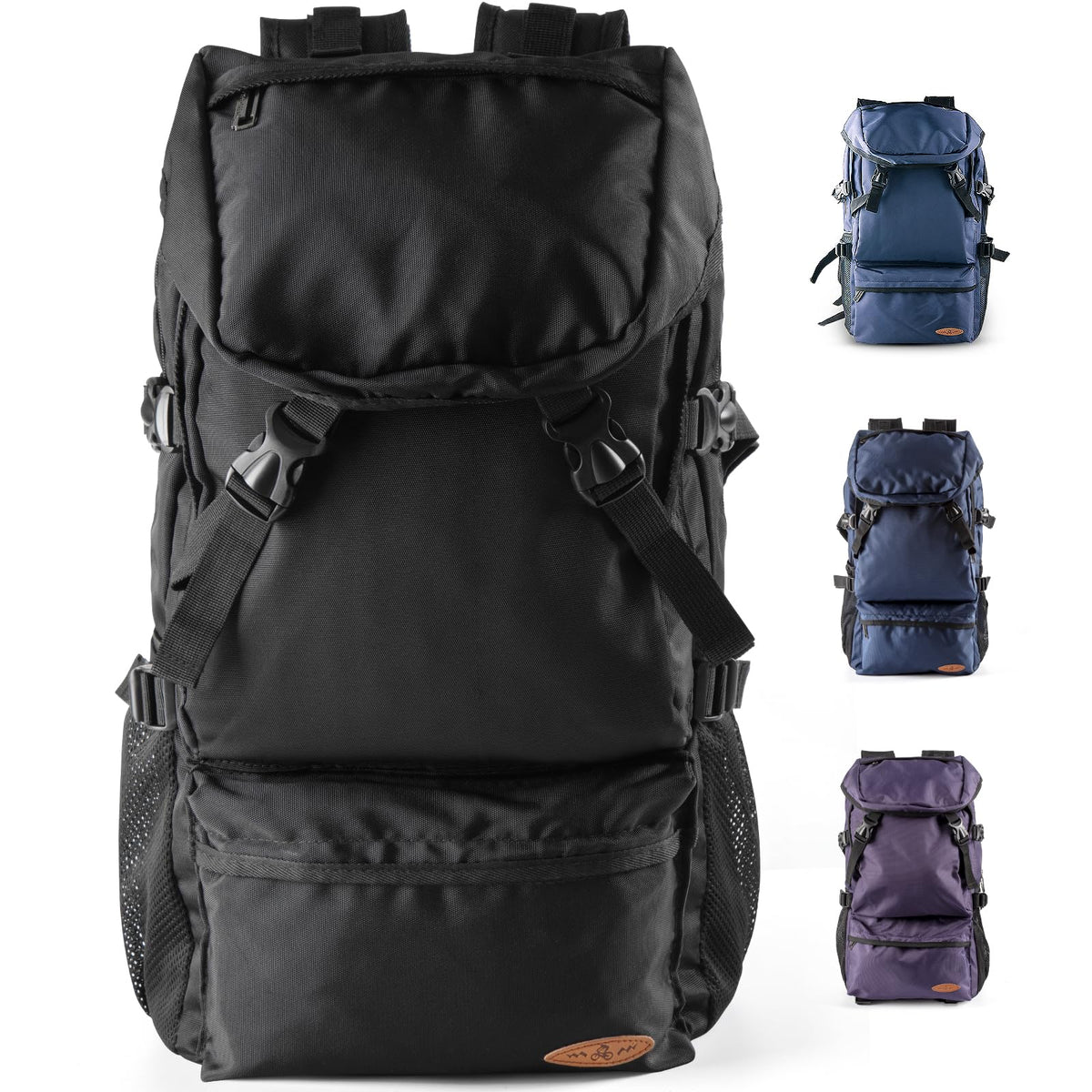 VGCUB Large Travel Camping Hiking BackpackLightweight Waterproof Outdoor Sports Rucksack Gym Carry on Backpack Daypack for Women Men Traveling Extra Large Black