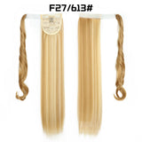 European American Long Straight Hair Velcro Ponytail