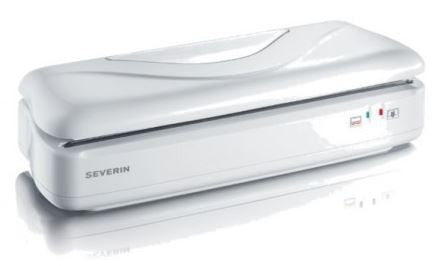 SEVERIN BAG SEALER, AIR FUNCTION WITH SEALING WIRE & CUTOFF WIRE, VIEWING WINDOW, 2 PILOT LIGHTS VACUUM CONTRL, 1 ROLL FOIL, 28.5CM, CABLE STORAGE