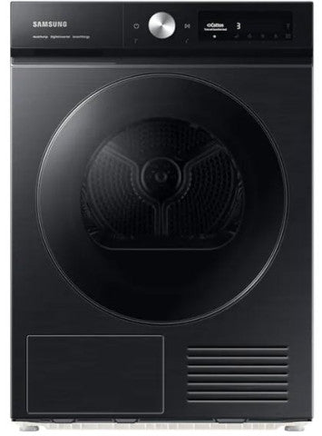 SÉCHEUSE SAMSUNG 9KG, A+++, 19 PROGRAMMES, 182KWH, 63DB, WIFI, CONTRÔLE AL, POMPE À CHALEUR, MOTEUR INVERTER NUMÉRIQUE, PORTE RÉVERSIBLE, NOIR, 600x850x600mm, 20YW