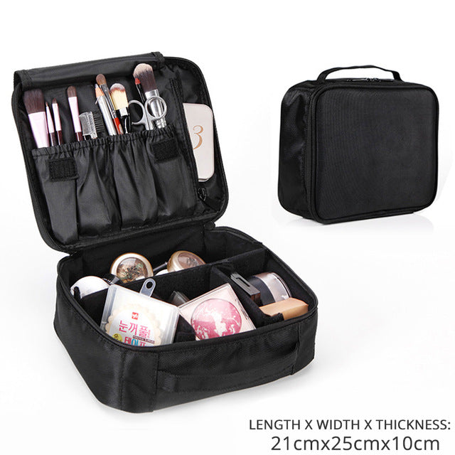Large Makeup Case with Dividers for Beauty Professionals
