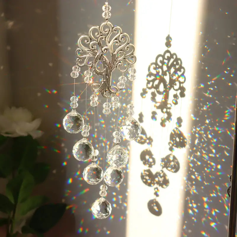 Tree of Life Suncatcher Crystal Pendant for Home Decor