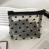 New Ins Heart Velvet Makeup Bag for Girls (Large Capacity)