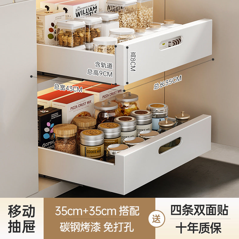 Pull-Out Storage Rack for Kitchen Drawer Organizer