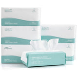 Saraflora 100% Cotton Facial Tissue Soft Dry Wipe 6 Pack Use for Sensitive Skin Disposable Face Towel Extra Thick Dry and Wet Use Disposable Cotton Tissues for Washing Face Makeup Wipes（600 Count ）