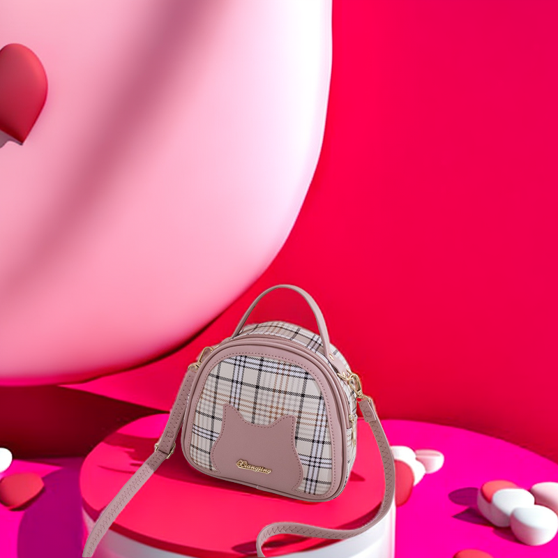 Pink Girly Heart Series Fashion Makeup Messenger Bag