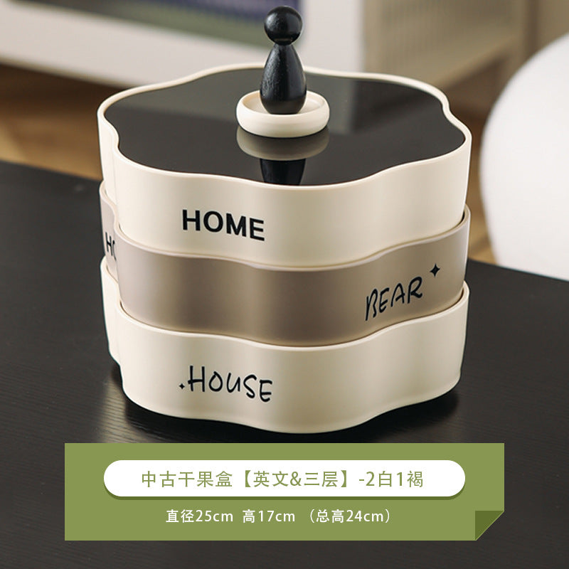 Elegant Multi-Layer Rotating Snack Organizer Tray