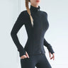 Long Sleeve High Neck Yoga Top for Running and Yoga