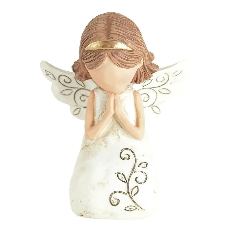 Resin Angel Ornaments Holding Heart for Home Decor