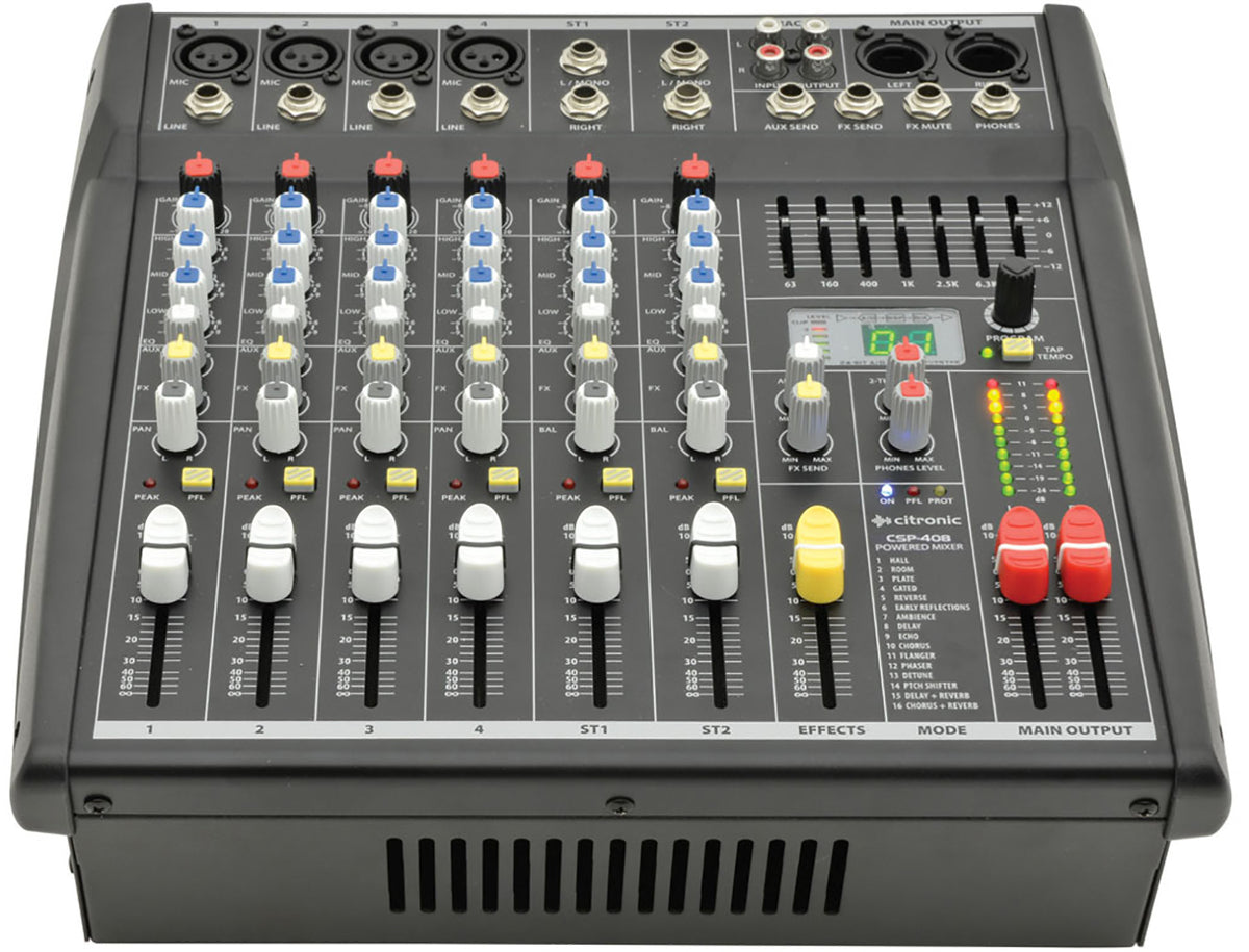 Citronic CSP408 8 Channel Mixer & Amplifier 400W with DSP 170.841UK