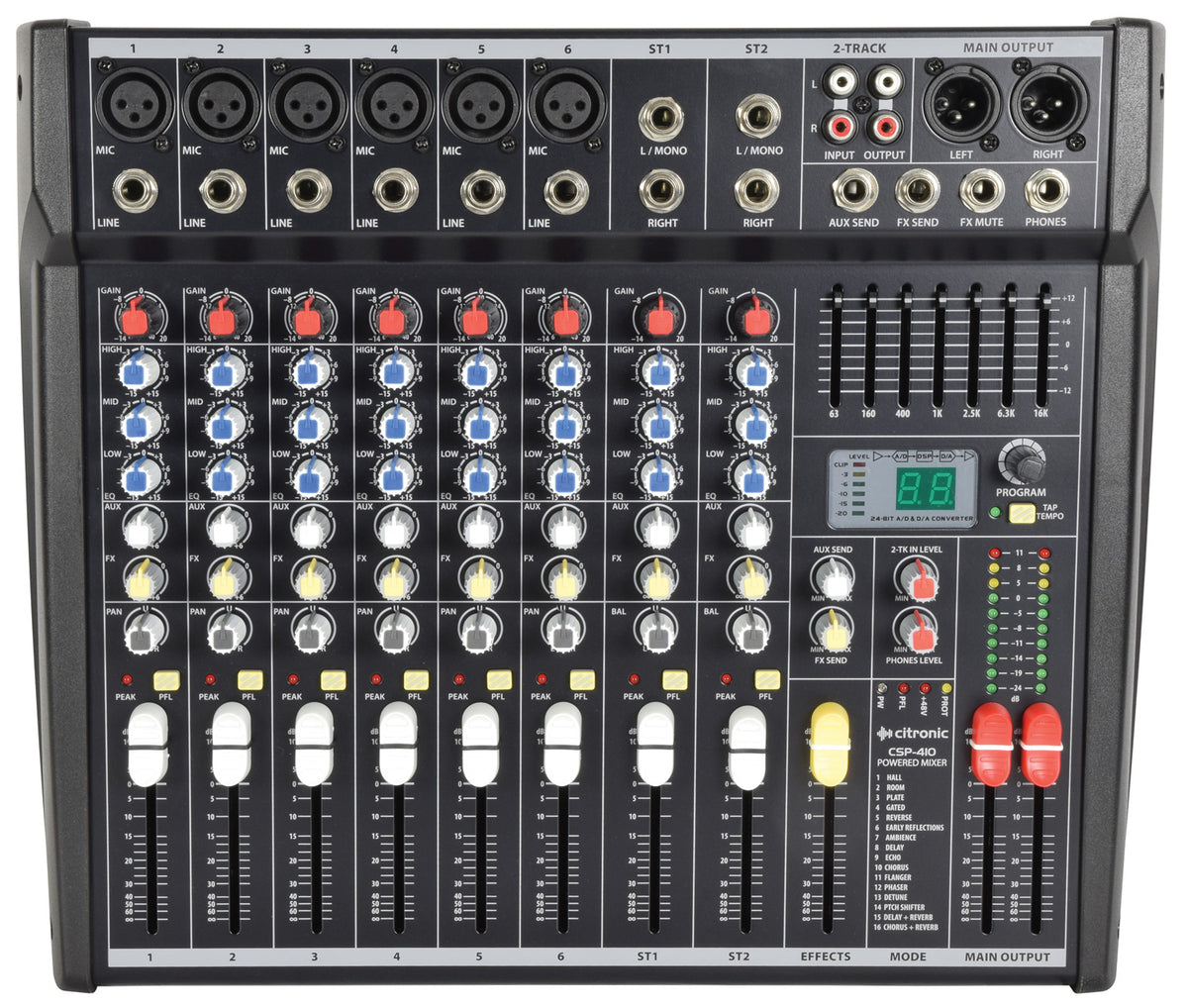 Citronic CSP410 10 Channel Mixer & Amplifier 400W with DSP 170.843UK
