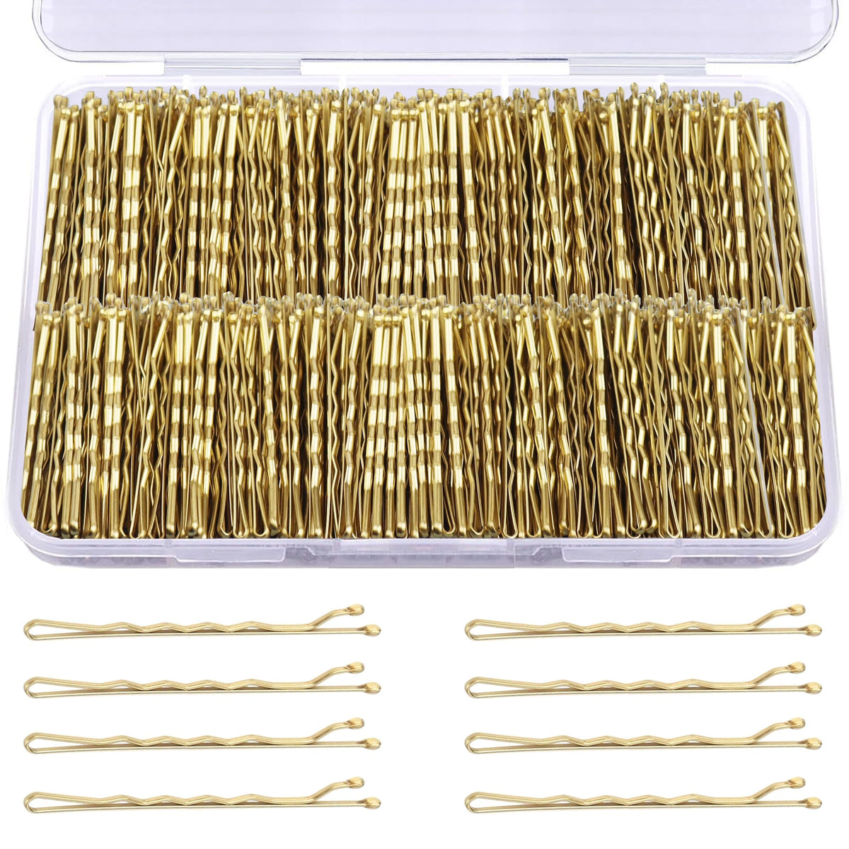 Blonde Bobby Pins METLUCK 240Pcs Blonde Hair Pins Waves Bobby Pins Hair Accessories for Women Girls (2.2inch/5.5cm)