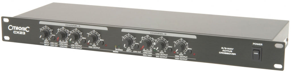 Citronic CX23 2/3-way crossover 1U 170.929UK 