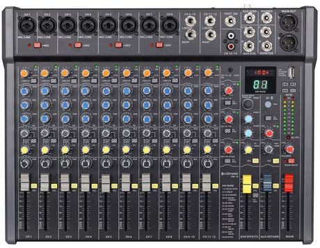 Citronic CMC-16 16ch Mixer Console with DSP USB Play-Record BT & PC Connectivity 170.942UK