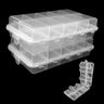 2PC-Aventik Fishing Tackle Box Tackle Utility Boxes Plastic Box Storage Organizer Box Fishing Tackle Storage(Hook box-20C)