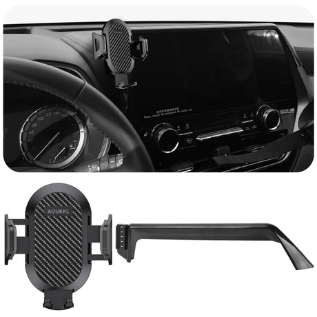AOUKKL Car Phone Holder Fits for Toyota Highlander 2020-2025 Accessories(Only fit for 12.3-Inch Screen)Thick Cases FriendlyCell Phone Mount for 4.7-7 in Phones