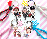 Custom Creative Car Keychain with Cute Cartoon Design