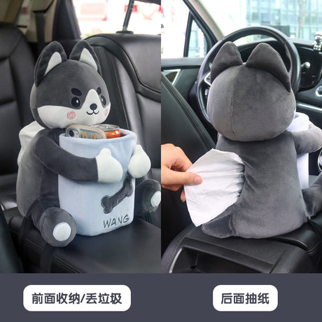 Creative Car Tissue Box and Trash Bin for Women