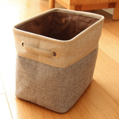 Cotton Linen Desktop Storage Basket for Organizing
