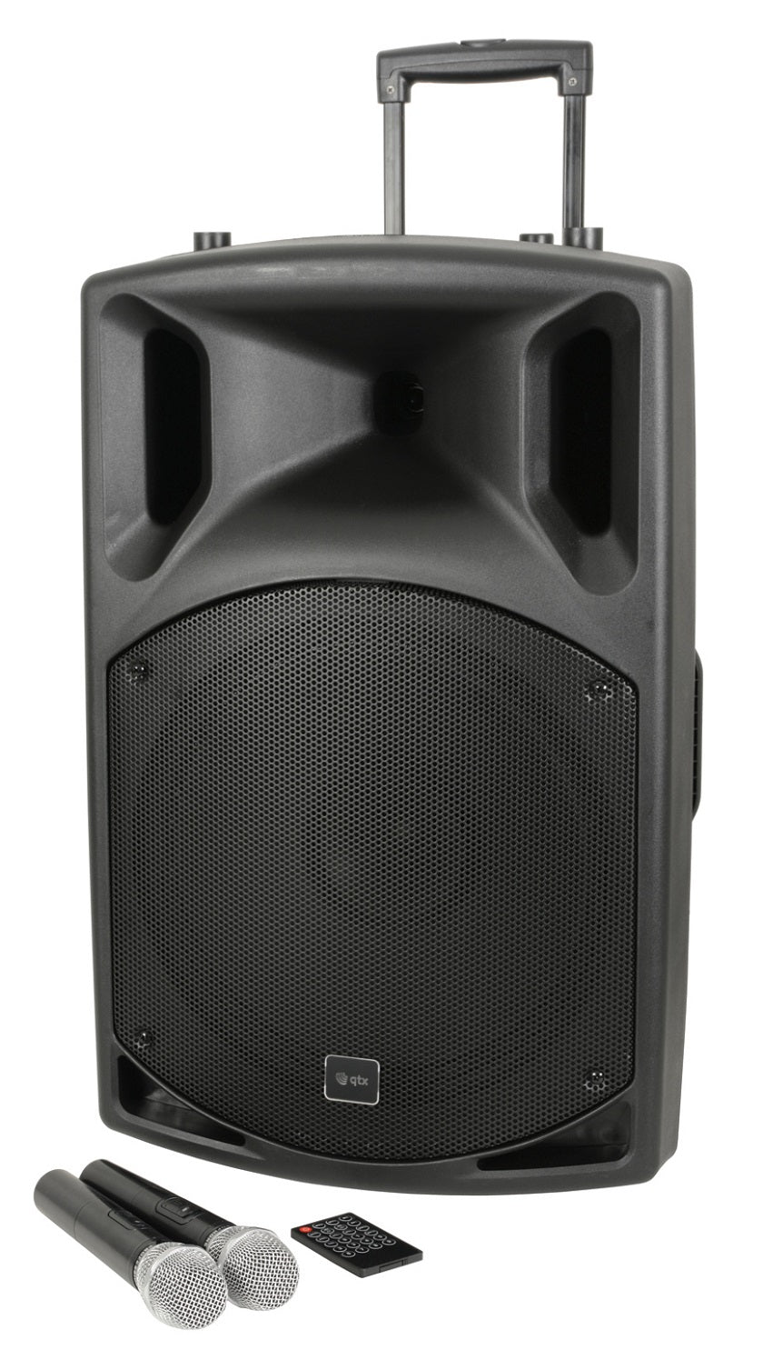 QTX QX15PA-Plus Portable PA 15'' BT/USB/UHF Mic 178.857UK