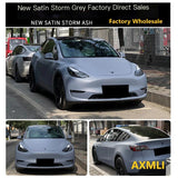 PET Satin Storm Gray Car Wrap Film for Motorcycles