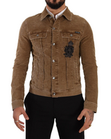 Dolce & Gabbana Elegant Corduroy Logo Jacket