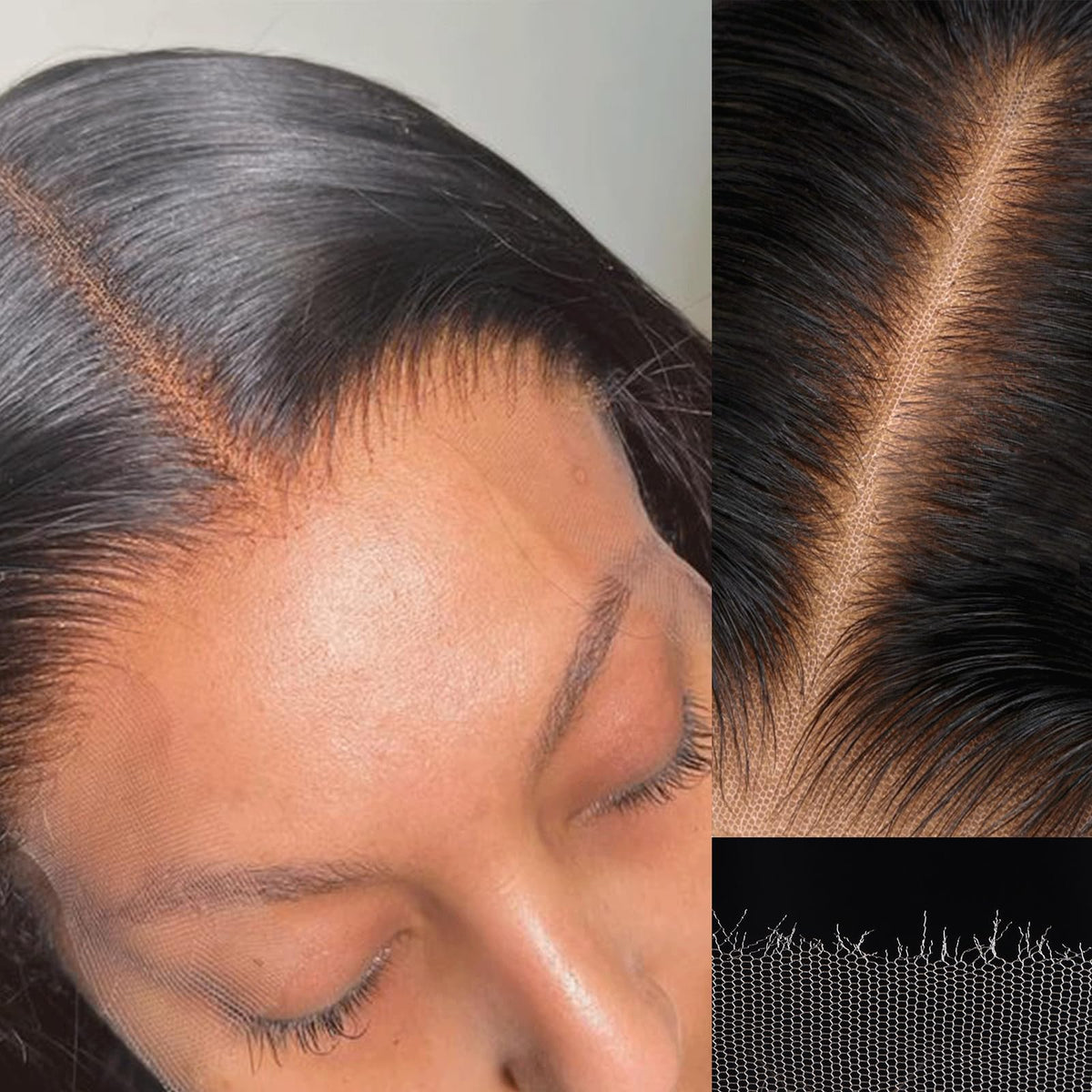 IDN BEAUTY SKINLIKE REAL 13X4 HD Lace Full Frontal Wigs Human Hair 16 Inch 180% Density Straight Natural Black 0.1MM Ultra Thin Hd Lace Frontal Wig Bleached Single Knot Pre Plucked Glueless Wig