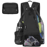 Timoxi Swim Bag Beach Backpack with Padded Shoulder Strap Mesh Backpack with Wet Pocket for Swimming Gym