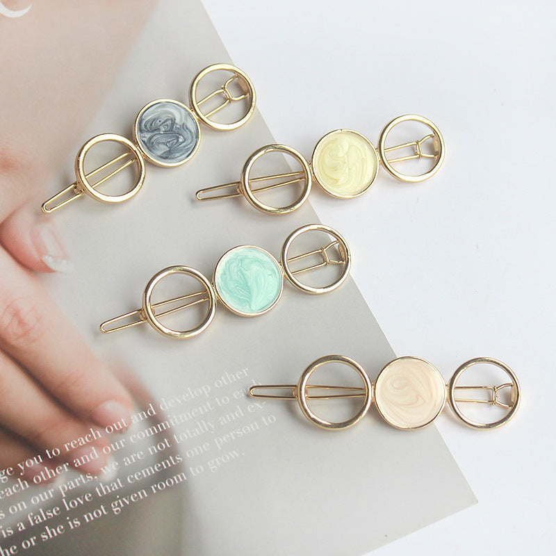 Round Metal Hair Clip Accessories